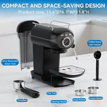 Load image into Gallery viewer, Espresso Machine, 20 BAR Pump Temperature Control, Compact Espresso Maker with Steam Milk Frother, Professional Coffee Makers for Home, Cappuccino, Latte, Gifts for Coffee Lover, Black