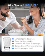 Load image into Gallery viewer, Maksone Countertop Nugget Ice Maker with APP Control, 44lbs/24H,Ready in 7 Mins,Crushed ice Maker,Sonic Pebble Ice Machine