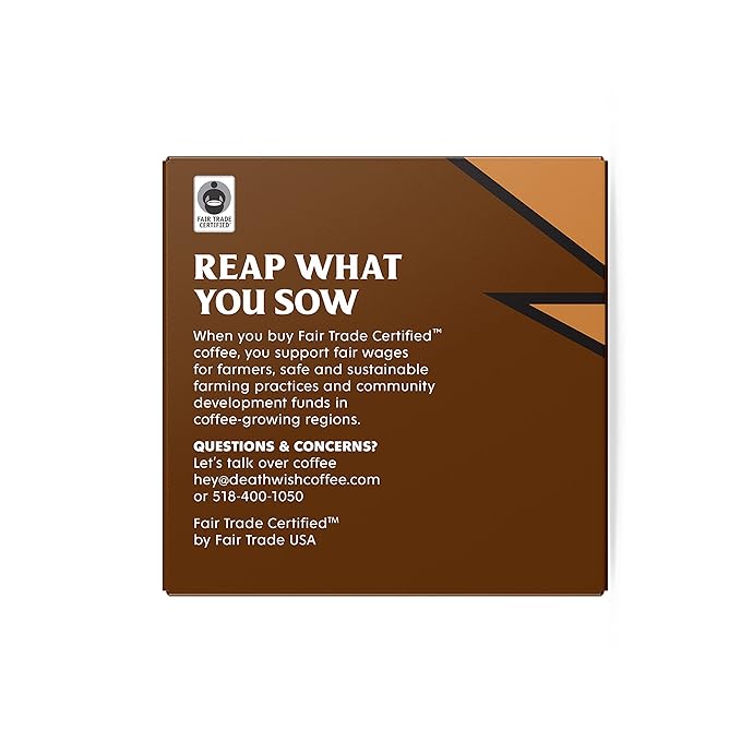 Death Wish Coffee - Single Serve Pods - Medium Roast - Made with USDA Certified Organic - 10 Count (Pack of 1)