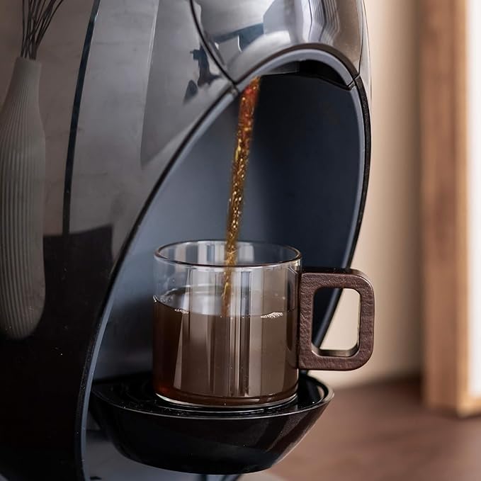 Espresso Cups Set of 4, 4 oz Espresso Cups, Espresso Shot Glasses with Handle for Coffee or Tea (Clear)