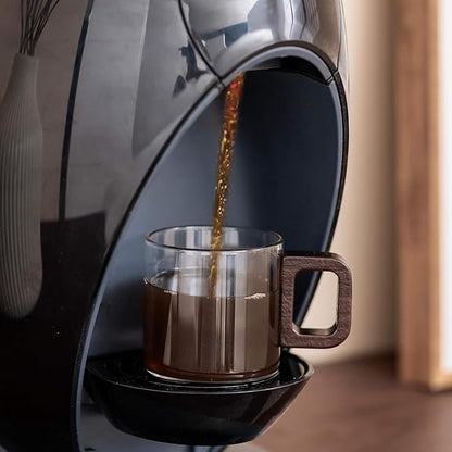 Espresso Cups Set of 4, 4 oz Espresso Cups, Espresso Shot Glasses with Handle for Coffee or Tea (Clear)