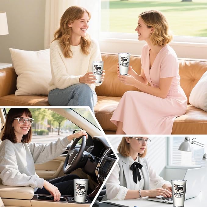 Best Dachshund Mom Gifts for Women, 20 Oz Dachshunds Lover Travel Tumbler Mugs, Travel Mug Gift for Dachshunds Mom