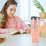 Load image into Gallery viewer, Personalized Tumbler with Pictures Text Name, Custom Double Wall Insulated Tumbler, 20oz Coffee Tumbler with lid and straw, Personalized Birthday Gifts for Women Men Friend Christmas (40oz Birthday)