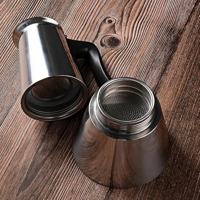 300ML Electric Moka Coffee Pot American plug Plug 6 Cups Stainless Steel Thickening Espresso Coffee Maker Italian Cuban Classic Coffee Pot