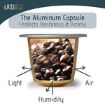 Load image into Gallery viewer, Artuzzi I Compatible Coffee Pods for Nespresso Original Machines I Venezia Lungo Coffee Capsules I Aluminum &amp; Recyclable I Fine Italian Dark Roast Espresso Pods