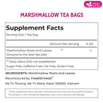Load image into Gallery viewer, FreshDrinkUS, Premium 75 Marshmallow Root and Leaf Tea Bags, 100% Natural &amp; Pure. Loose Leaf Marshmallow Herbal Tea. Made with Eco-Conscious Tea Bags. No Sugar, No Caffeine, No Gluten, Vegan.