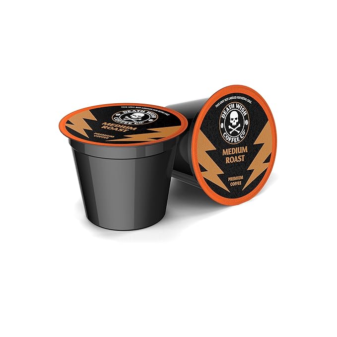Death Wish Coffee - Single Serve Pods - Medium Roast - Made with USDA Certified Organic - 10 Count (Pack of 1)