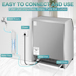 Load image into Gallery viewer, Commercial Ice Maker Machine 260Lbs/24H, 72pcs Ice Cubes Under Counter Ice Machine with Water Line and Filter, Freestanding Ice Maker Machine with 55Lbs Storage ice Bin for Home/Shop/Office/Bar