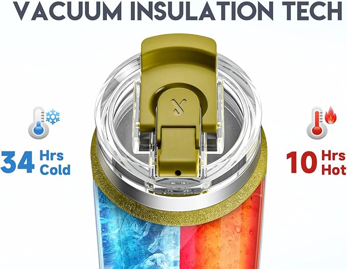 Meoky 40oz Tumbler with Handle, Stainless Steel Travel Mug with 2-in-1 Straw and Sip Lid, Vacuum Insulated Coffee Mug, 100% Leak Proof, Keeps Cold for 34 Hours or Hot for 10 Hours (Forest)