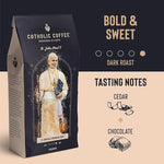 Load image into Gallery viewer, Catholic Coffee Pope St. John Paul II | Peruvian Dark Roast Ground Coffee – Cedar &amp; Chocolate Notes | 12oz Bag – Bold Catholic Gift Inspired by a Modern Saint (Pack of 2)