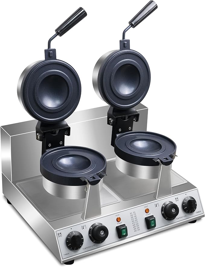 Ice Cream Burger Maker,double UFO Burger Maker,180°Rotating Ice Cream Filling Waffle Maker,Hamburger Waffle Maker Sandwich Press Non-stick Panini press waffle machine 2600W Gelato Panini Press machine