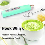 Load image into Gallery viewer, Milk Frother Rechargeable Handheld-Electric Whisk 3 Speed Adjustable, Coffee Frother Wand with 3 Stainless Whisks, Electric Foam Maker, Drink Mixer Blender for Latte Cappuccino Matcha Egg