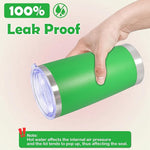 Load image into Gallery viewer, 20oz Tumbler Stainless Steel Tumbler Cup with Lid Vacuum Insulated Double Wall Travel Mug, Durable Powder Coated Travel Coffee Tumbler Mug for Hot &amp; Cold Drinks, Green,1 Pack