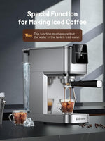Load image into Gallery viewer, Espresso Machine, 20 Bar Professional Espresso Coffee Maker with Milk Frother Steam Wand, Hot &amp; Iced Coffee Machine, Compact Stainless Steel Coffee Machine for Cappuccino,Latte,Cold Brew