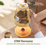 Load image into Gallery viewer, Hazel Quinn Retro Electric Kettle - 1.7 Liters / 57.5 Ounces Tea Kettle with Thermometer, All Stainless Steel, 1200 Watts Fast Boiling, BPA-free, Cordless, Automatic Shut Off - Garden Scenery