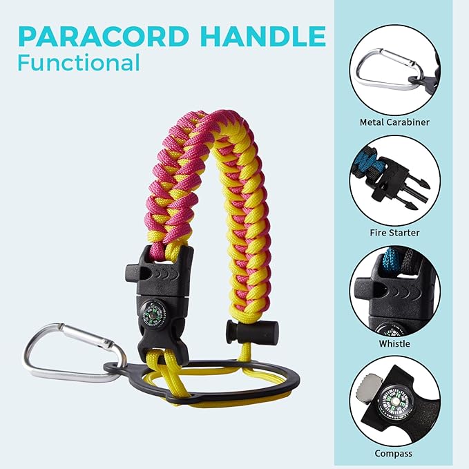 Stainless Steel Water Bottles 32oz - Cold-48h Hot-24h Insulated Water Bottle with Straw & Auto Spout Lid, Carrier Bag & Protective Cup Mat, Metal Thermo Flask Reusable Gym Waterbottle Jug Leak Proof