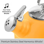 Load image into Gallery viewer, Chantal Classic Teakettle, 1.8 QT, Enamel On Steel, 2-Tone Harmonica Whistle, Rapid Boil and Even Heating (Marigold)