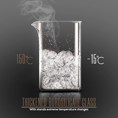 Utopia Kitchen 12 Ounce 0.35 Liter French Press Coffee Maker, Tea Maker, Travel Coffee Presses, Heat Resistant Thickened Borosilicate Coffee Pot for Camping Travel Gifts, Brown Pack of 1