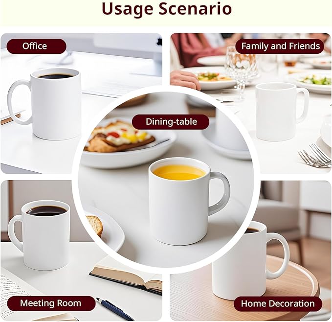 11oz White Ceramic Sublimation Coffee Mug Blank White, Case of 108