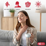 Load image into Gallery viewer, Premium Happy Throat Herbal Tea – 75 Bags Of Supper Tea Blend: Marshmallow Root, Slippery Elm &amp; Ginger – Dry &amp; Sore Throat Relief – Caffeine-Free, No Honey, No Citrus – No Sugar