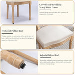 Load image into Gallery viewer, French Country Dining Chairs Set of 8, Vintage Wooden Dining Chairs with Fabric Upholstered Seat&amp;Oval Backrest,Solid Wood Legs&amp;Frame, Farmhouse Kitchen&amp;Living Room Chairs(Beige,8 Pcs)