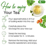 Load image into Gallery viewer, FreshDrinkUS, Premium 75 Ginkgo Biloba Leaf Tea Bags, 100% Natural &amp; Pure from Ginkgo Biloba Leaves. Loose Leaf Herbal Tea. Made with Eco-Conscious Tea Bags. No Sugar, No Caffeine, No Gluten, Vegan.