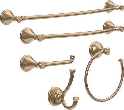 DELTA Cassidy Toilet Paper Holder, Champagne Bronze, Bathroom Accessories, 79750-CZ 3.63 x 8.38 x 3.63 Inches