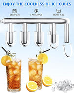 Load image into Gallery viewer, Ice Maker Machine Countertop 26lbs/24H, Portable Quiet Ice Makers Cubes in 9PCS/7Min, Self Cleaning, Ice Maker with Scoop for Kitchen, Home, Party
