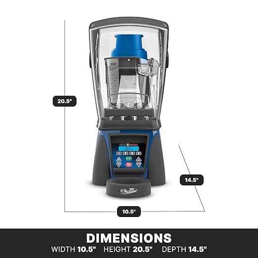 Waring Commercial 3.5 HP Ellipse Blender w/LCD Display, Programmable, 32 oz. Copolyester Container & Sound Enclosure