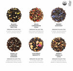 Load image into Gallery viewer, Teabloom Organic Black Forest Pyramid Tea Presentation Box, 12 Assorted Black Tea Blends, USDA Certified Organic Whole-Leaf Pyramid Tea Sachets