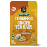 Load image into Gallery viewer, FGO Organic Turmeric Ginger Tea, Eco-Conscious Tea Bags, 100 Count, Packaging May Vary (Pack of 1)