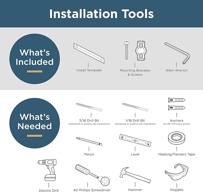 Franklin Brass Kildare 3-Piece Bathroom Set Satin Gold 18" + 6" Towel Rack, Toilet Paper Holder/Hand Towel Holder, Hook | 3-Piece Bath Hardware Accessories Set KLD63-SG