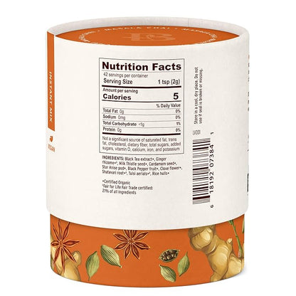 Banyan Botanicals Masala Chai – Organic Tea with Assam Black Tea, L-Theanine & Adaptogenic Herbs – Vegan, Loose Leaf, Fair Trade – 3 oz, 42 Servings