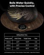 Load image into Gallery viewer, Cocinare FLOW B9 Gooseneck Electric Kettle, Precise Temperature Control for Pour-Over Coffee &amp; Tea Brewing, Stainless Steel Interior, Rapid Heating for Boiling Water 0.9L (Rainforest)