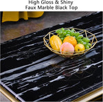 Load image into Gallery viewer, Living Room Table Set - 3 Piece Coffee Table With 2 End Tables, Black and Gold for Home Apartment Office