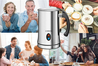 Milk Frother, Automatic Milk Steamer with New Foam Density Feature, Electric Frother with Hot or Cold Milk Function for Coffee, Cappuccino and Breakfast