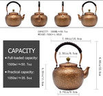 Load image into Gallery viewer, 50.7oz Elegant Chinese Style Copper Tea Kettle For Stovetop, Non-Coating Pure Copper Teapot with Stainless Steel Infuser For Loose Tea, Large and Solid Tea Pot(1500ml)