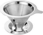 Load image into Gallery viewer, Upgraded Pour Over Coffee Filter, Coffee Dripper, Paperless Mess Stainless Steel Coffee Filter, Maker One to Two Cup, Keeping Nature Coffee Flavour, Easy to Use and Clean (Large)