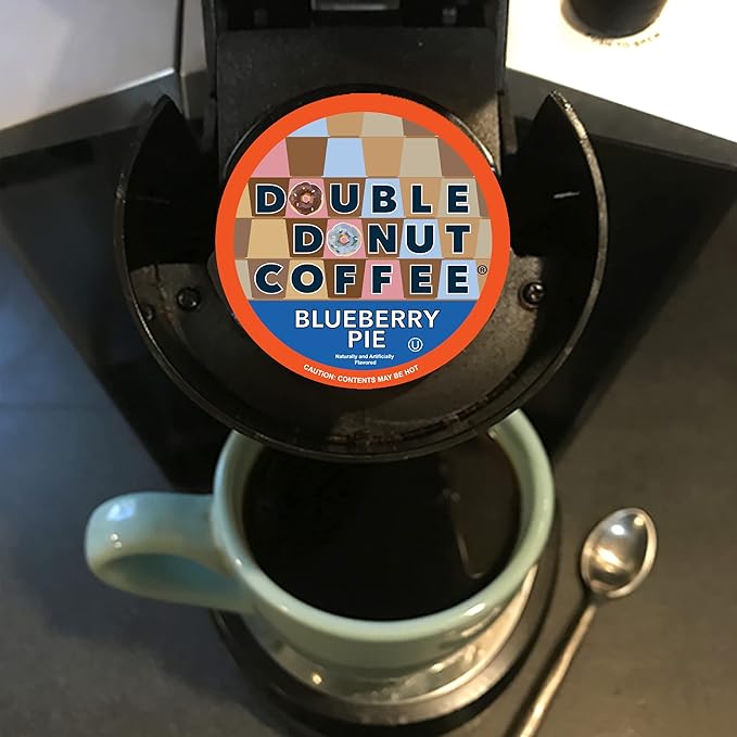 Double Donut Coffee Blueberry Flavored Coffee in Single Serve Pods, Iced or Hot, Keurig K-Cups, 48 Count by Double Donut