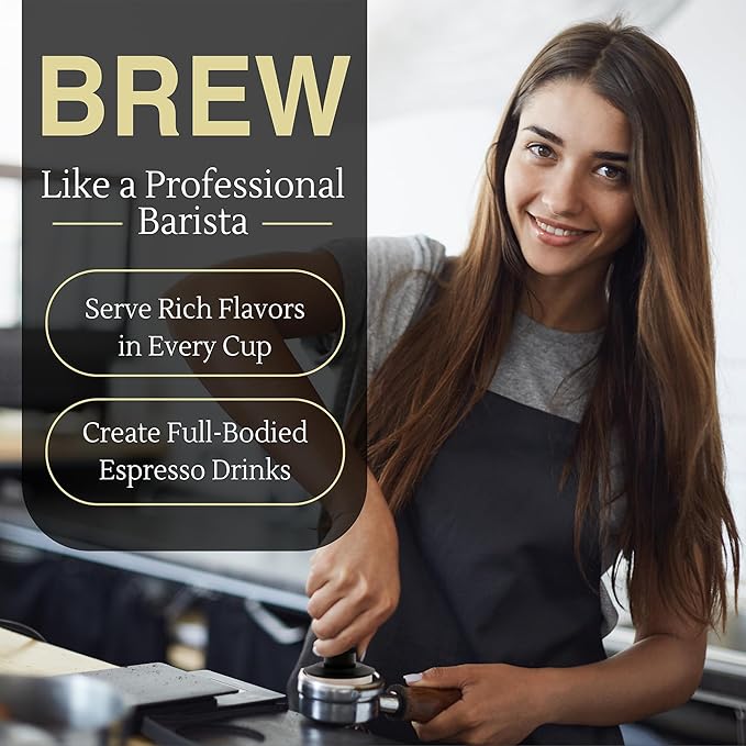 58.5mm Calibrated Espresso Tamper - Stainless Steel Coffee Tamper Set with Mat - Double Spring Loaded Tamper Tool - Tamper for Espresso Machine-Espresso Tamper For Barista Home/Professional