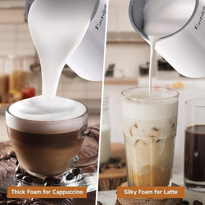 Milk Frother, Milk Steamer for Coffee, 4 in 1 Electric Milk Frother and Steamer, Warm and Cold Foam Maker, Hot Chocolate Maker, Milk Warmer, 12oz/350ml Frother for Latte, Cappuccino, Matcha