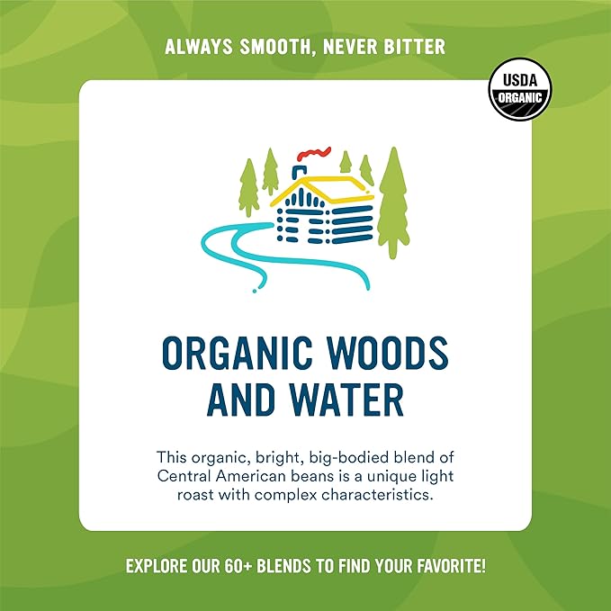 Cameron's Coffee Roasted Whole Bean Coffee, Organic Woods & Water, 4 Pound