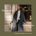 Load image into Gallery viewer, LARS NYSØM Stainless Steel Insulated Water Bottle 12oz 17oz 25oz 34oz 51oz | Insulated Thermo Flask for Hot and Cold Beverages | Leakproof Drinking Bottle (Carbon Black, 33.9oz)