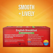 Twinings Decaffeinated English Breakfast Black Tea Individually Wrapped Bags, 100 Count (Pack of 1), Smooth, Flavourful Black Tea, Enjoy Hot or Iced, 100 Teabags