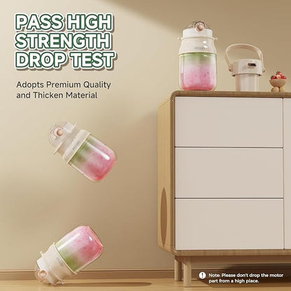 Portable Blender, Prasky Personal Blenders for Shakes and Smoothies with 27oz Cup, Lid and Shoulder Strap, Type-C USB Rechargeable, Personal Size Blenders BPA-free for Travel/Kitchen (Creamy Ivory)