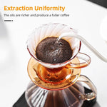 Load image into Gallery viewer, Bincoo Pour Over Coffee Maker Set,650ML Borosilicate Glass Carafe with Coffee Driper&amp;50pcs Paper Filter,Glass Coffee Maker for Home Café Restaurant(Champagne)