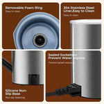 Load image into Gallery viewer, MAISON HUIS Milk Frother, 6-IN-1 Electric Milk Steamer, 20oz/591ml Hot &amp; Cold Foam Maker for Latte &amp; Cappuccino, 550W Fast Heating Stainless Steel Milk Steamer, Hot Chocolate Maker