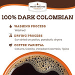 Load image into Gallery viewer, Fresh Roasted Coffee,100% Dark Colombian, 2 lb (32 oz), Med-Dark Roast, Kosher, Ground
