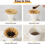 Load image into Gallery viewer, Segarty 150 Pack 1-4 Cup Unbleached Coffee Filters Disposable, 7.2in Natural Paper-made Brown Basket Coffee Filters Bar Accessories for Pour Over Maker Coffee Brewer Dripper Machine for Home Cafeteria
