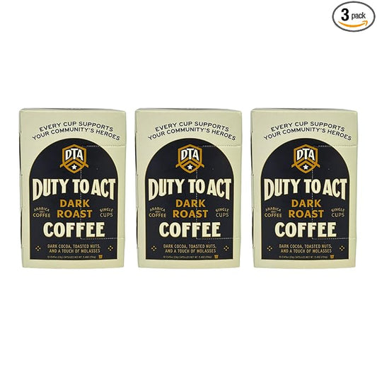 Duty to Act Dark Roast Coffee K-Cup, 12, 5.4 Ounce Pods (Pack of 3)